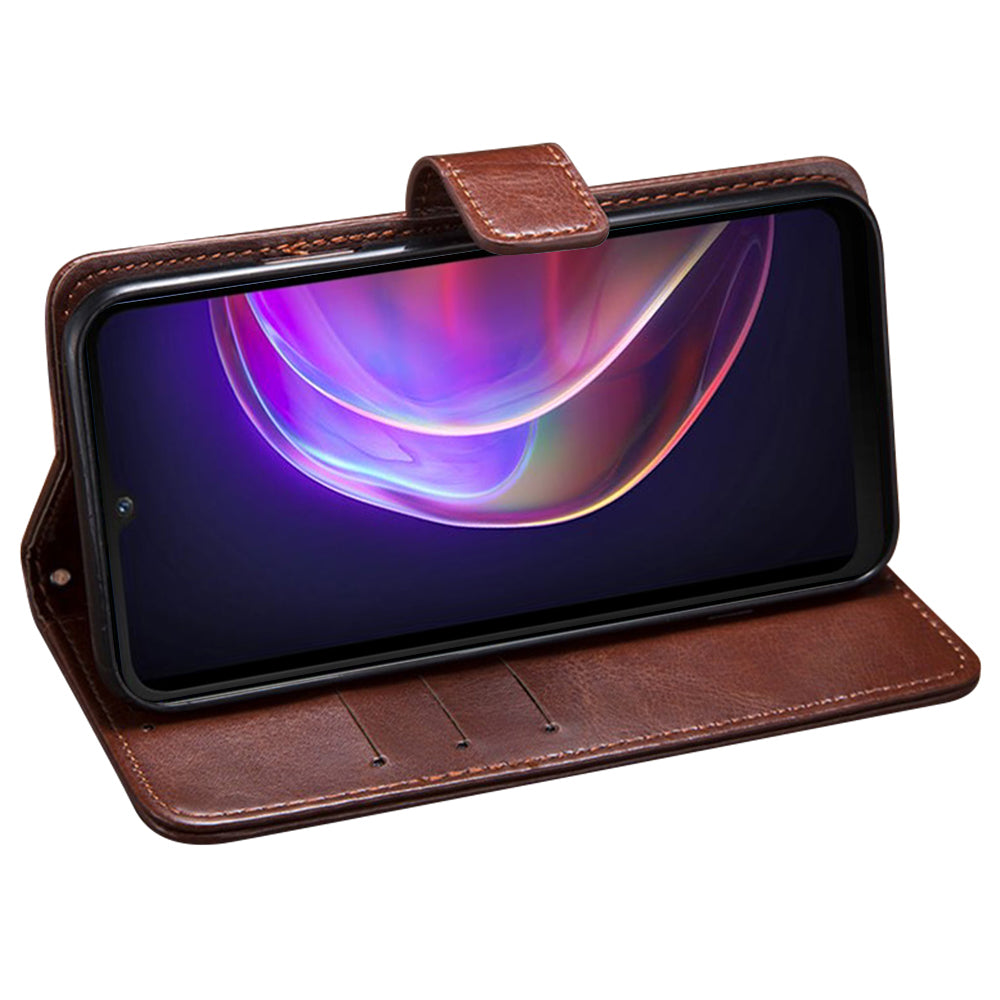 IDEWEI For vivo iQOO 11 5G Crazy Horse Texture Anti-scratch PU Leather Case Stand Wallet Magnetic Clasp Phone Cover IDEWEI For vivo iQOO 11 5G Crazy Horse Texture Anti-scratch PU Leather Case Stand Wallet Magnetic Clasp Phone Cover